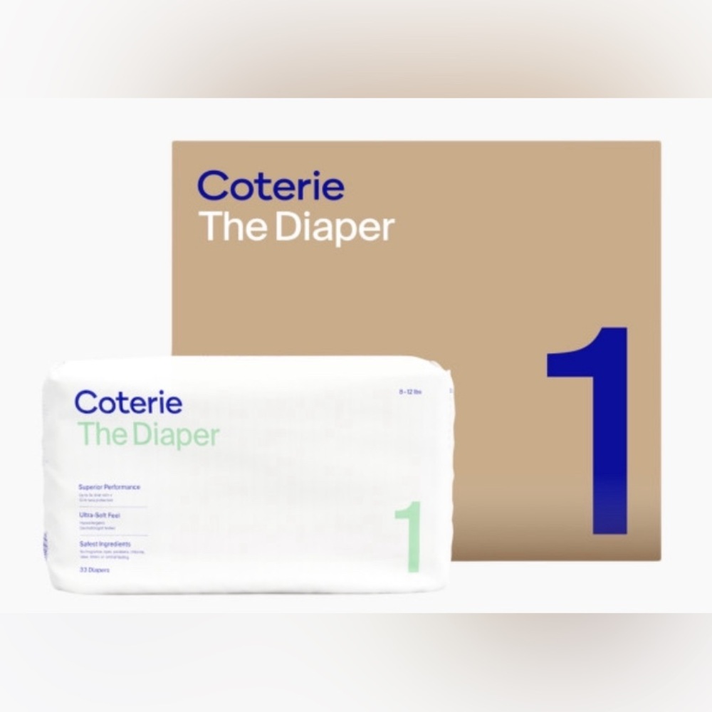 Coterie size 1 diaper, 5 pack